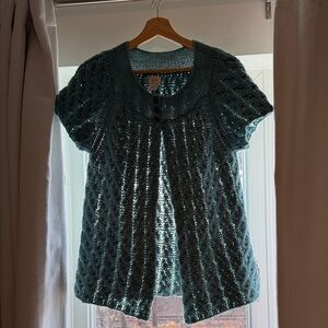 Alps Teal Knit Sweater